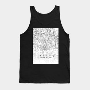 Johannesburg South Africa City Map Tank Top